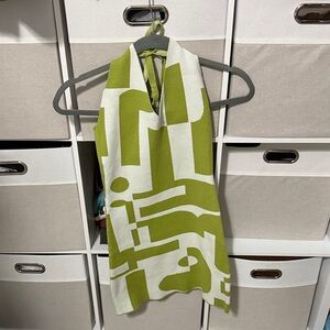 Peppermayo Green and White Mini Dress